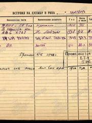 Учётно - послужная картотека.